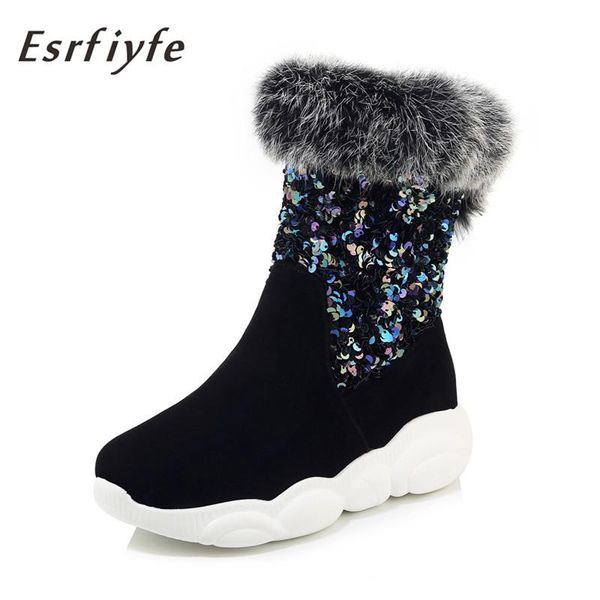 boots esrfiyfe 2021 women shoes warm fur ankle for zapatos de mujer winter flock slim platform bling, Black
boots esrfiyfe 2021 women shoes warm fur ankle for zapatos de mujer winter flock slim platform bling, Black