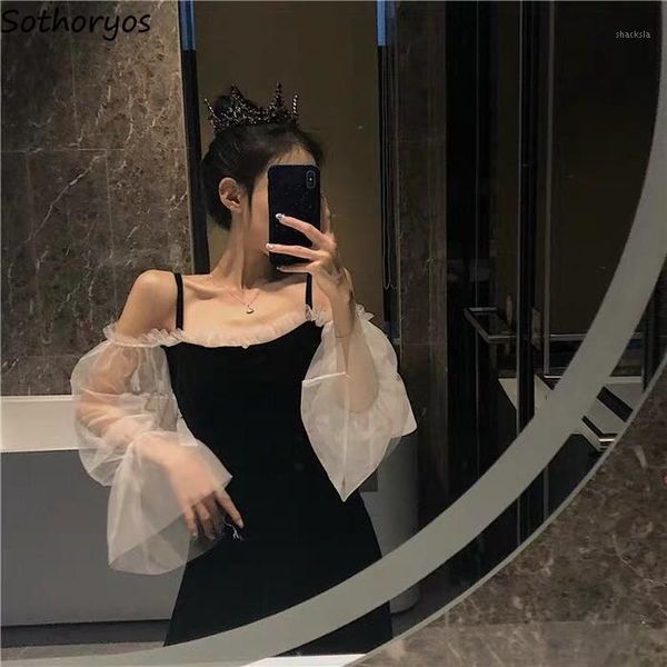 casual dresses long sleeve dress women patchwork slash neck straps mesh party mid-long plush elegant harajuku womens vintage ch, Black;gray
casual dresses long sleeve dress women patchwork slash neck straps mesh party mid-long plush elegant harajuku womens vintage ch, Black;gray