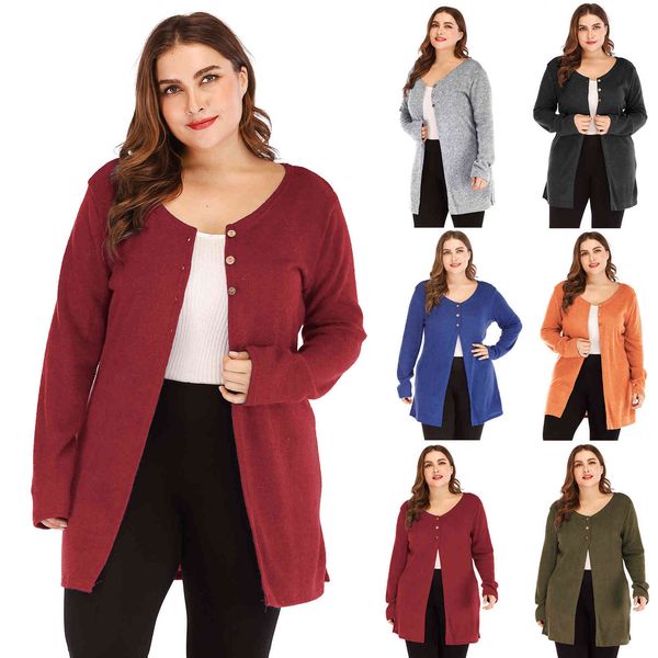 women's plus size large three button split casual versatile long sleeve jaet cardigan 1318
women's plus size large three button split casual versatile long sleeve jaet cardigan 1318
