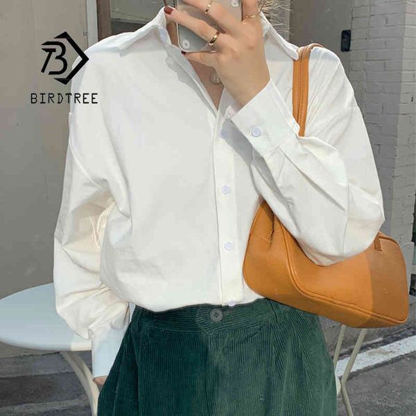 spring women button up oversize white shirt full sleeve solid blouse casual wear autumn korean bf style basic t0d301f 210430
spring women button up oversize white shirt full sleeve solid blouse casual wear autumn korean bf style basic t0d301f 210430