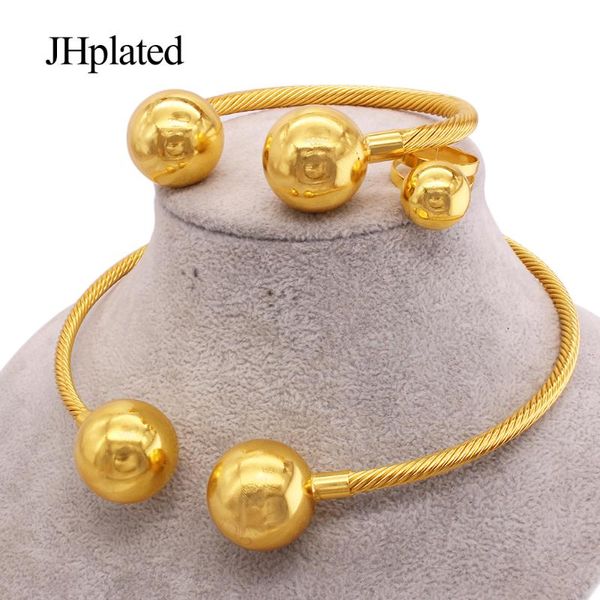 earrings & necklace dubai 24k gold plated filled wedding big round ball jewelry set gifts pendants bracelet ring jewellery for women, Silver
earrings & necklace dubai 24k gold plated filled wedding big round ball jewelry set gifts pendants bracelet ring jewellery for women, Silver
