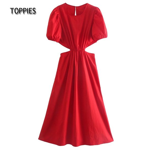 ies summer dress hollow out backless midi dress puff sleeve vacation beach dress 210412, Black;gray
ies summer dress hollow out backless midi dress puff sleeve vacation beach dress 210412, Black;gray