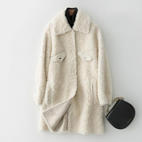 women's fur & faux 2021 autumn clothes winter women korean vintage real coat female 100% wool jacket sheep shearling suede lining zt428, Black
women's fur & faux 2021 autumn clothes winter women korean vintage real coat female 100% wool jacket sheep shearling suede lining zt428, Black
