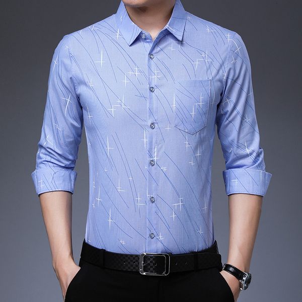 2021 men's slim lapel long sleeve shirt men's thin busins casual no iron stripe inch shirt, Black
2021 men's slim lapel long sleeve shirt men's thin busins casual no iron stripe inch shirt, Black