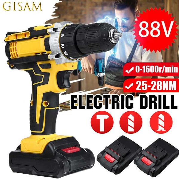 professiona electric drills 88v brushless hammer cordless impact drill 3-in-1 25+3 torque rechargeable screwdriver power tool with 2pcs batt
professiona electric drills 88v brushless hammer cordless impact drill 3-in-1 25+3 torque rechargeable screwdriver power tool with 2pcs batt