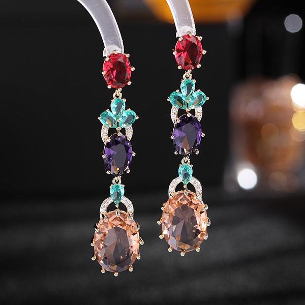 dangle & chandelier sparkling yellow pink cubic zirconia long earings for women wedding party jewelry, fashion crystal drop earrings accesso, Silver
dangle & chandelier sparkling yellow pink cubic zirconia long earings for women wedding party jewelry, fashion crystal drop earrings accesso, Silver