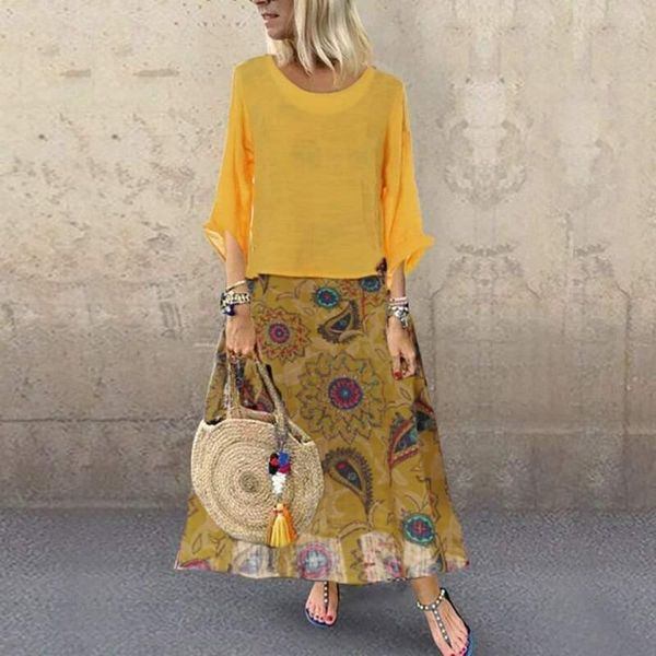 casual dresses 2pcs women cotton linen t-shirt+chiffon floral baggy long maxi dress, Black;gray
casual dresses 2pcs women cotton linen t-shirt+chiffon floral baggy long maxi dress, Black;gray