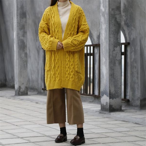 women's sweaters women sweater autumn winter korean loose knit cardigan long sleeves thick twist jumpers oversize vintage coat, White;black
women's sweaters women sweater autumn winter korean loose knit cardigan long sleeves thick twist jumpers oversize vintage coat, White;black