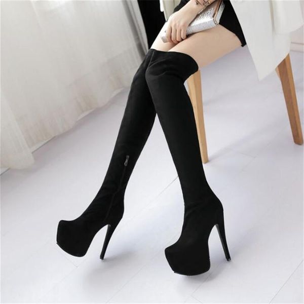 boots bbzai pattern europe and america extra large code women's 14cm thin heels superior quality over knee elastic, Black
boots bbzai pattern europe and america extra large code women's 14cm thin heels superior quality over knee elastic, Black