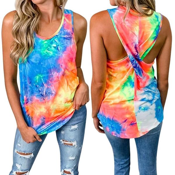 women's tanks & camis women tie dye tank multi-color trendy crewneck sleeveless cross back shirt loose basic tee summer clothes fe, White
women's tanks & camis women tie dye tank multi-color trendy crewneck sleeveless cross back shirt loose basic tee summer clothes fe, White