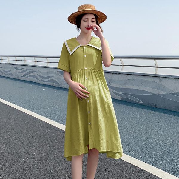 maternity dresses button lactation summer dress preppy style solid color turn-down collar pregnancy linen breastfeeding, White
maternity dresses button lactation summer dress preppy style solid color turn-down collar pregnancy linen breastfeeding, White
