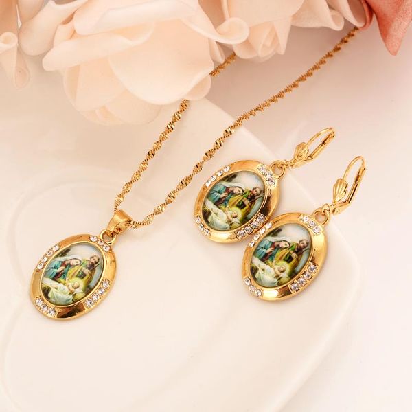 earrings & necklace gold cz diamond mary jewelry sets drop earring chain for women girls party gift, Silver
earrings & necklace gold cz diamond mary jewelry sets drop earring chain for women girls party gift, Silver