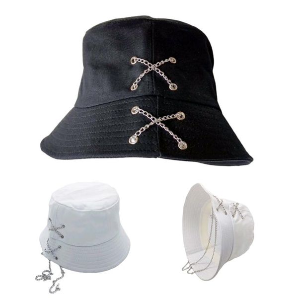 wide brim hats men and women metal chain fisherman hat visor hip hop street personality, Blue;gray
wide brim hats men and women metal chain fisherman hat visor hip hop street personality, Blue;gray