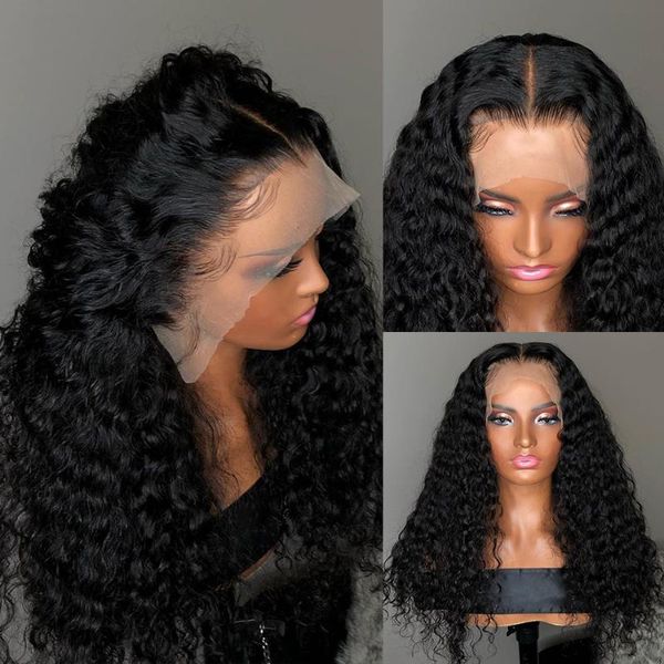 synthetic wigs dark brown long kinky curly lace front for women with baby hair wig heat resistant glueless natural hairline, Black
synthetic wigs dark brown long kinky curly lace front for women with baby hair wig heat resistant glueless natural hairline, Black