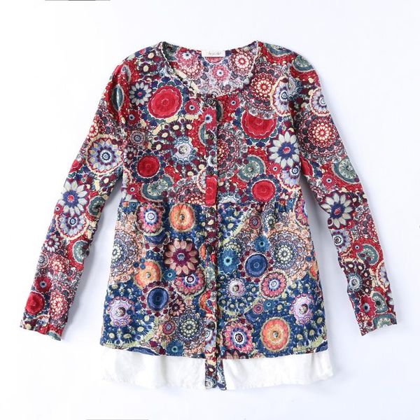 women's blouses & shirts cotton linen flower print vintage female blouse camisa summer o-neck long-sleeve ruffles lace casual loose wom, White
women's blouses & shirts cotton linen flower print vintage female blouse camisa summer o-neck long-sleeve ruffles lace casual loose wom, White