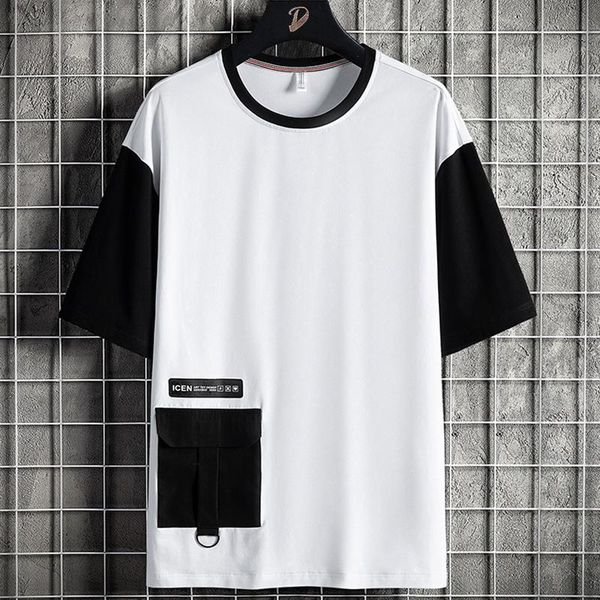 men's t-shirts summer oversized men hip hop streetwear black white patchwork cotton t shirt male harajuku big pockets tees 8xl, White;black
men's t-shirts summer oversized men hip hop streetwear black white patchwork cotton t shirt male harajuku big pockets tees 8xl, White;black