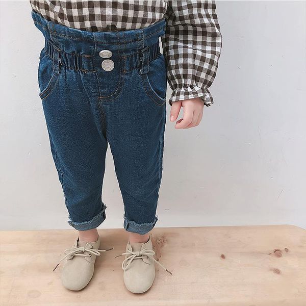 spring autumn arrival cotton solid color all-match casual high waist jeans pencil pants for fashion cute baby girls, Blue
spring autumn arrival cotton solid color all-match casual high waist jeans pencil pants for fashion cute baby girls, Blue