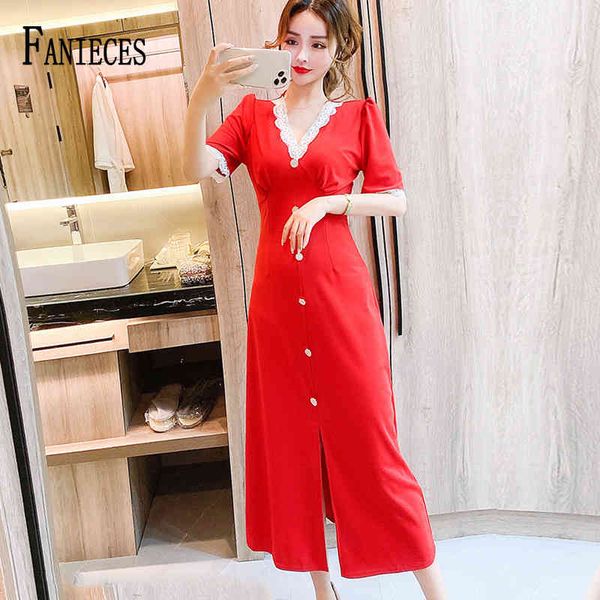 women summer v neck long dresses fashion short sleeve office lady high waist dress party robe vestido de mujer 210520, Black;gray
women summer v neck long dresses fashion short sleeve office lady high waist dress party robe vestido de mujer 210520, Black;gray