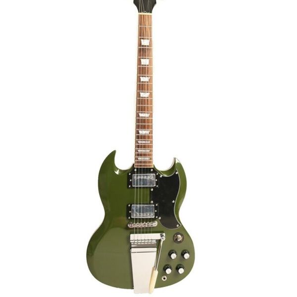 6 strings custom style electric guitar olive green abr bridge rosewood fingerboard mahogany body and neck
6 strings custom style electric guitar olive green abr bridge rosewood fingerboard mahogany body and neck