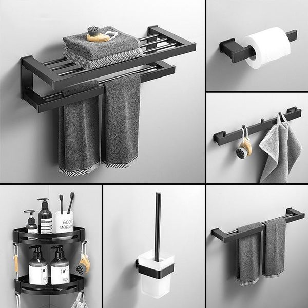 bath accessory set black towel rack space aluminum bar shower triangular basket punch-bathroom hardware pendant toilet roll holder
bath accessory set black towel rack space aluminum bar shower triangular basket punch-bathroom hardware pendant toilet roll holder