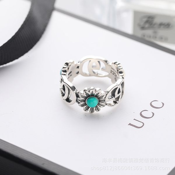 ring gujia double g daisy flower 925 silver fashion trend hollowed out carved letter turquoise female
ring gujia double g daisy flower 925 silver fashion trend hollowed out carved letter turquoise female