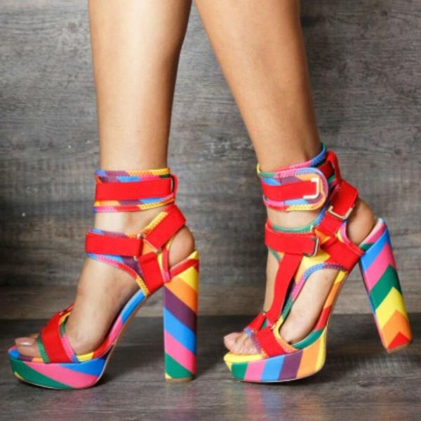 women summer chunky high heels pumps sandals shoes woman plus size peep toe platform candy sandalias mujer sapato feminino d1256, Black
women summer chunky high heels pumps sandals shoes woman plus size peep toe platform candy sandalias mujer sapato feminino d1256, Black