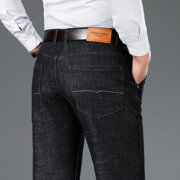 men's jeans spring autumn stretch fit straight business casual classic fashion denim black trousers male large size 38 40 42, Blue
men's jeans spring autumn stretch fit straight business casual classic fashion denim black trousers male large size 38 40 42, Blue