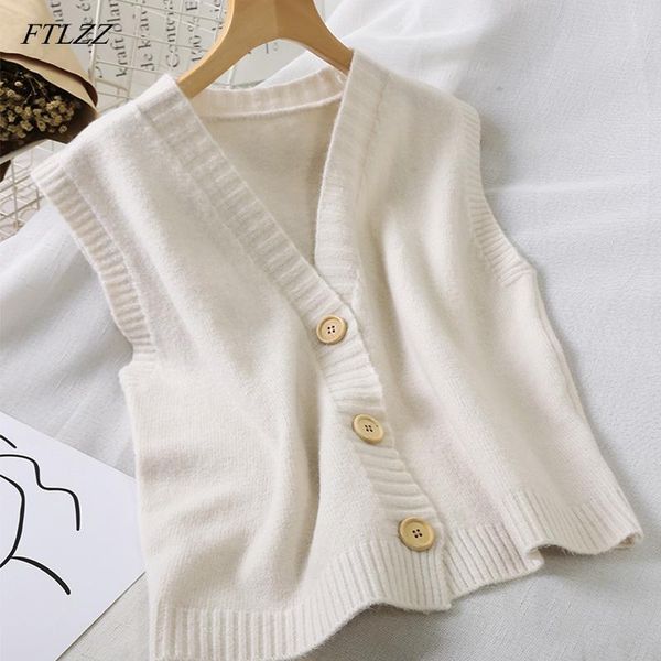 women's vests ftlzz women casual sweater vest sleeveless waistcoat knitted for spring autumn jecket with button mujer, Black;white
women's vests ftlzz women casual sweater vest sleeveless waistcoat knitted for spring autumn jecket with button mujer, Black;white