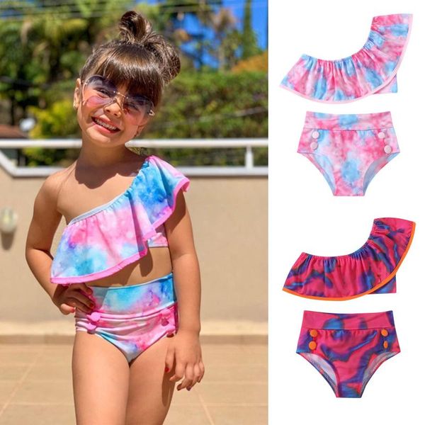1-5 years toddler infant baby girls tie-dye ruffle swimwear one shoulder bathing suit bikini set 2021 trajes de baño para niñas one-pieces, Black
1-5 years toddler infant baby girls tie-dye ruffle swimwear one shoulder bathing suit bikini set 2021 trajes de baño para niñas one-pieces, Black