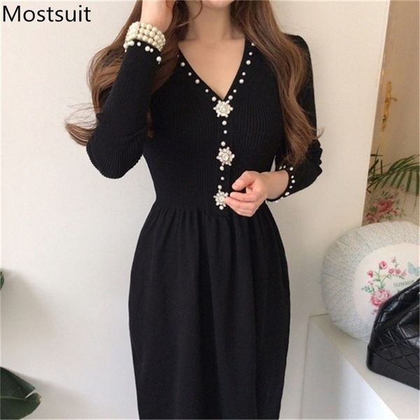 diamonds beading black knitted women long dress spring full sleeve v-neck solid elegant korean vintage vestidos femme mujer 210513, Black;gray
diamonds beading black knitted women long dress spring full sleeve v-neck solid elegant korean vintage vestidos femme mujer 210513, Black;gray