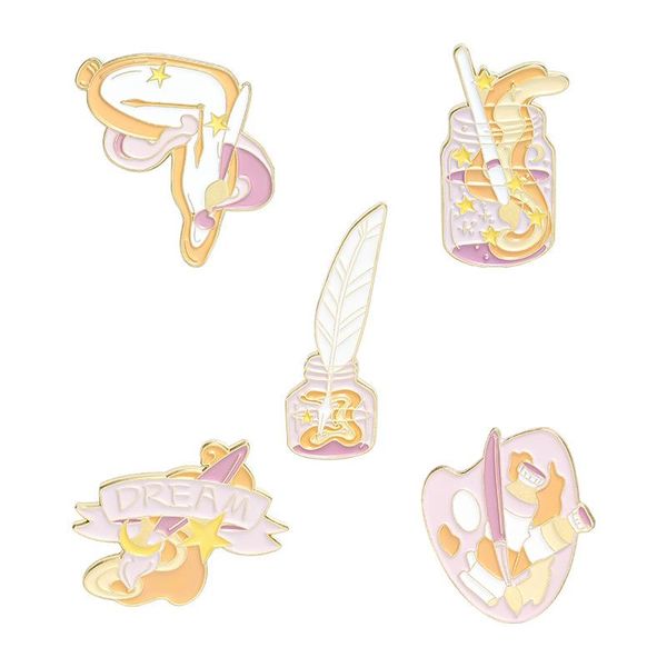 pins, brooches cartoon badge drawing tool paint tray fountain pen ink brush watercolor dream lapel enamel pins jewelry accessories, Gray
pins, brooches cartoon badge drawing tool paint tray fountain pen ink brush watercolor dream lapel enamel pins jewelry accessories, Gray