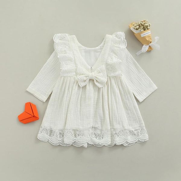 girl's dresses 1-5y kids girls princess dress ruffle long sleeve lace flowers a-line summer autumn casual children baby clothing, Red;yellow
girl's dresses 1-5y kids girls princess dress ruffle long sleeve lace flowers a-line summer autumn casual children baby clothing, Red;yellow
