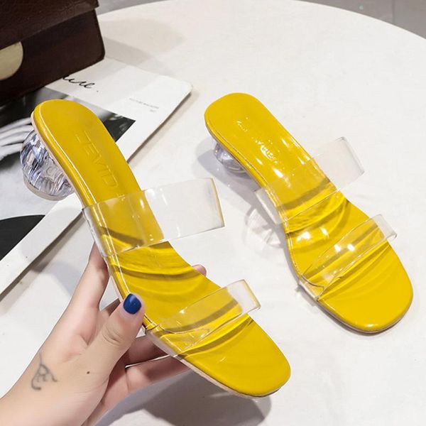 luxury yellow slides women 5.5cm high heels mules fetish summer sandals female transparent girls low slippers shoes, Black
luxury yellow slides women 5.5cm high heels mules fetish summer sandals female transparent girls low slippers shoes, Black