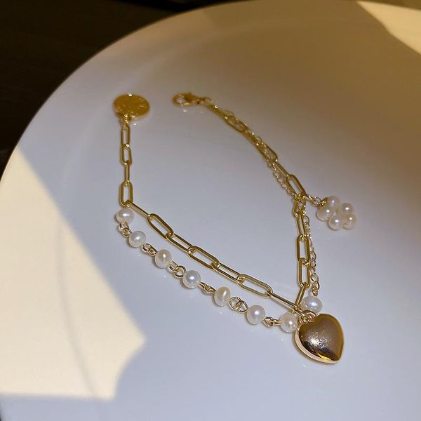 hip hop cool double layered linked chain bracelets for women gold color metal heart flower pendants charm bracelet jewelry link,, Black
hip hop cool double layered linked chain bracelets for women gold color metal heart flower pendants charm bracelet jewelry link,, Black