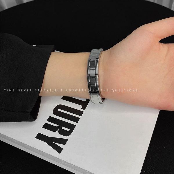 link, chain hip hop bracelet man simple layered bangles ladies jewellery party couples fashion lady vintage silver color stainless pulseras, Black
link, chain hip hop bracelet man simple layered bangles ladies jewellery party couples fashion lady vintage silver color stainless pulseras, Black