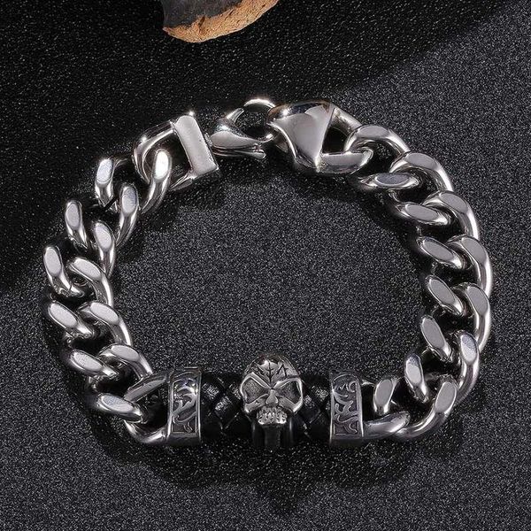 charm bracelets stylish stainless steel chain bracelet for men skull link chains armband male jewelry gs0133, Golden;silver
charm bracelets stylish stainless steel chain bracelet for men skull link chains armband male jewelry gs0133, Golden;silver