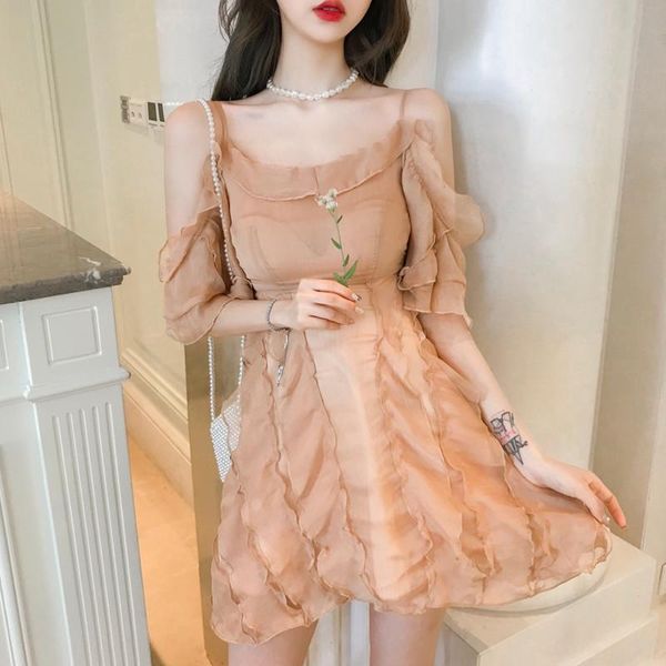 casual dresses summer solid color fairy women chiffon dress slash neck cold shoulder mini spaghetti straps holiday beach sea, Black;gray
casual dresses summer solid color fairy women chiffon dress slash neck cold shoulder mini spaghetti straps holiday beach sea, Black;gray
