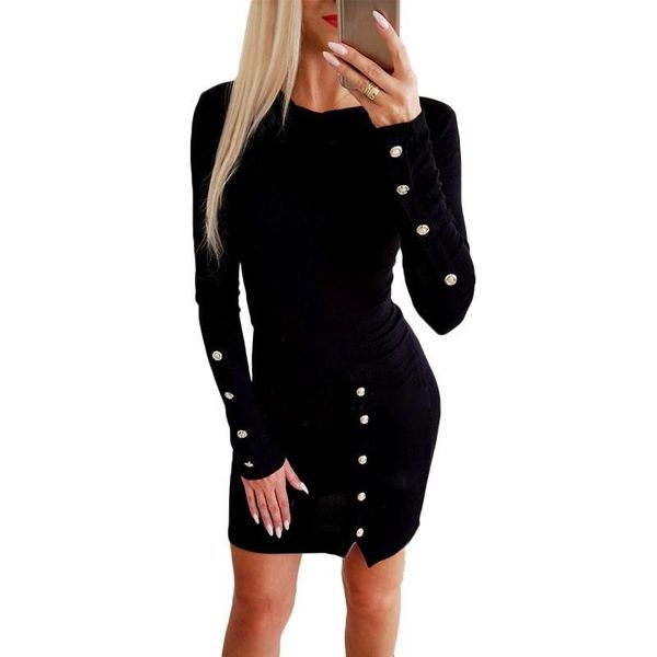 black mini bodycon dress women o-neck rivet long sleeve autumn dresses for vestidos casual, Black;gray
black mini bodycon dress women o-neck rivet long sleeve autumn dresses for vestidos casual, Black;gray