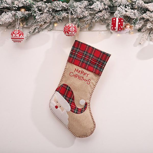 christmas decorations stocking sock pendant tree home decoration items santa claus linen material plaid style elk red
christmas decorations stocking sock pendant tree home decoration items santa claus linen material plaid style elk red