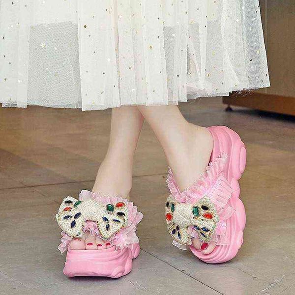 slippers 9 cm super high heels flip flops women platform shoes comfortable wedges for sandals summer woman220308, Black
slippers 9 cm super high heels flip flops women platform shoes comfortable wedges for sandals summer woman220308, Black