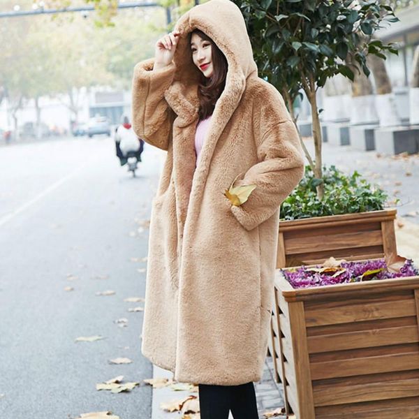 women's fur & faux plus size winter jacket long coat women plush warm female imitation mink thick hooded parka, Black
women's fur & faux plus size winter jacket long coat women plush warm female imitation mink thick hooded parka, Black
