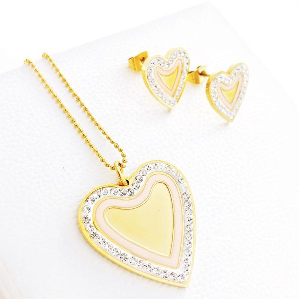 earrings & necklace big heart pendant sets for women stainless steel bridal wedding party jewelry set, Silver
earrings & necklace big heart pendant sets for women stainless steel bridal wedding party jewelry set, Silver