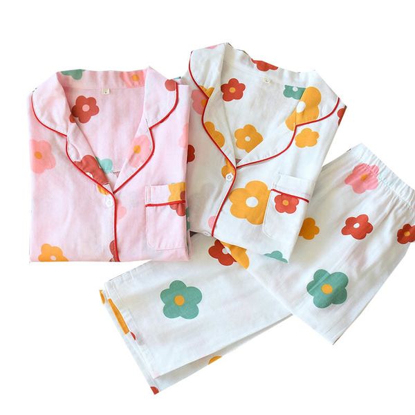 women's sleepwear spring and autumn new ladies colorful flower printed pajamas set turn-down collar gauze cotton women homewear 0i, Black;red
women's sleepwear spring and autumn new ladies colorful flower printed pajamas set turn-down collar gauze cotton women homewear 0i, Black;red