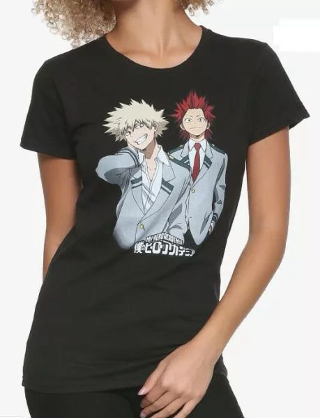 anime my hero academia bakugo & kirishima girls women's t-shirt new official, White;black
anime my hero academia bakugo & kirishima girls women's t-shirt new official, White;black