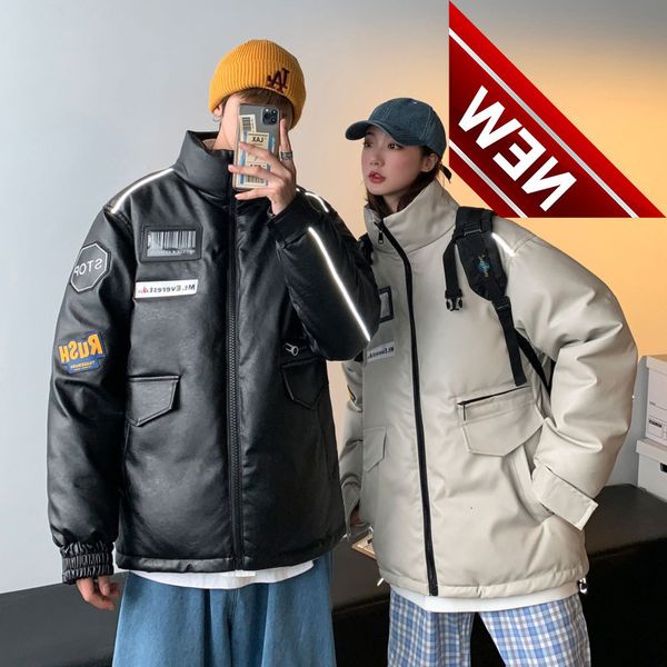 hip hop men's white duck down jacket winter couple warm coat short fashion loose motorcycle leather unisex, Black
hip hop men's white duck down jacket winter couple warm coat short fashion loose motorcycle leather unisex, Black