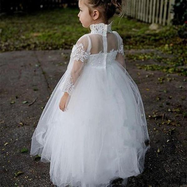 girl's dresses white puffy princess flower girl dress lace appliques sheer long sleeve high collar ball gown first communion birthday s, Red;yellow
girl's dresses white puffy princess flower girl dress lace appliques sheer long sleeve high collar ball gown first communion birthday s, Red;yellow
