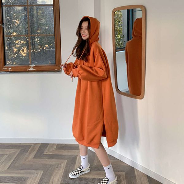 women's hoodies & sweatshirts hoodie hooded plush thickened knee length dress p2c6, Black
women's hoodies & sweatshirts hoodie hooded plush thickened knee length dress p2c6, Black