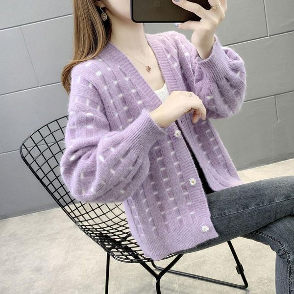 women's knits & tees yellow short sweater jacket 2021 loose fit autumn cardigan women purple orange long sleeve knitted sweaters, White
women's knits & tees yellow short sweater jacket 2021 loose fit autumn cardigan women purple orange long sleeve knitted sweaters, White