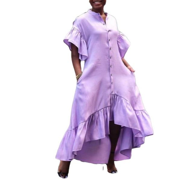 casual dresses arrivals women ruffles puff short sleeves high front party dress with v neck buttons ankle length elegant lady, Black;gray
casual dresses arrivals women ruffles puff short sleeves high front party dress with v neck buttons ankle length elegant lady, Black;gray