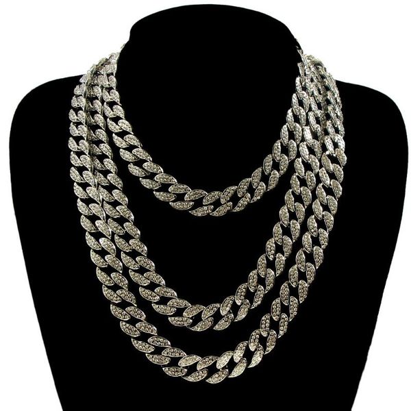chains punk hip hop cuban link chain choker necklace iced out rapper crystal fashion bling rhinestone jewelry gift, Silver
chains punk hip hop cuban link chain choker necklace iced out rapper crystal fashion bling rhinestone jewelry gift, Silver